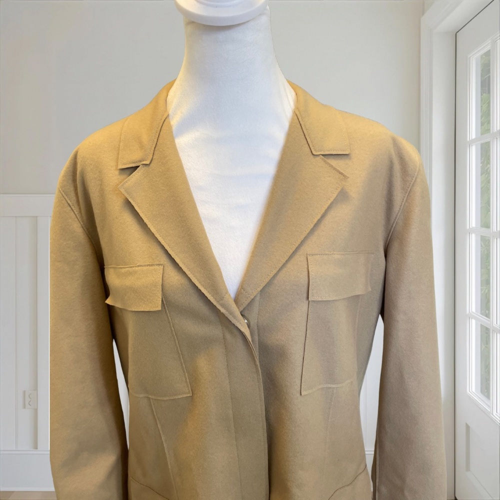 Vintage LIZ CLAIBORNE LIZSPORT Women's Cashmere Wool Blend Utility Jacket 12 - Picture 3 of 13